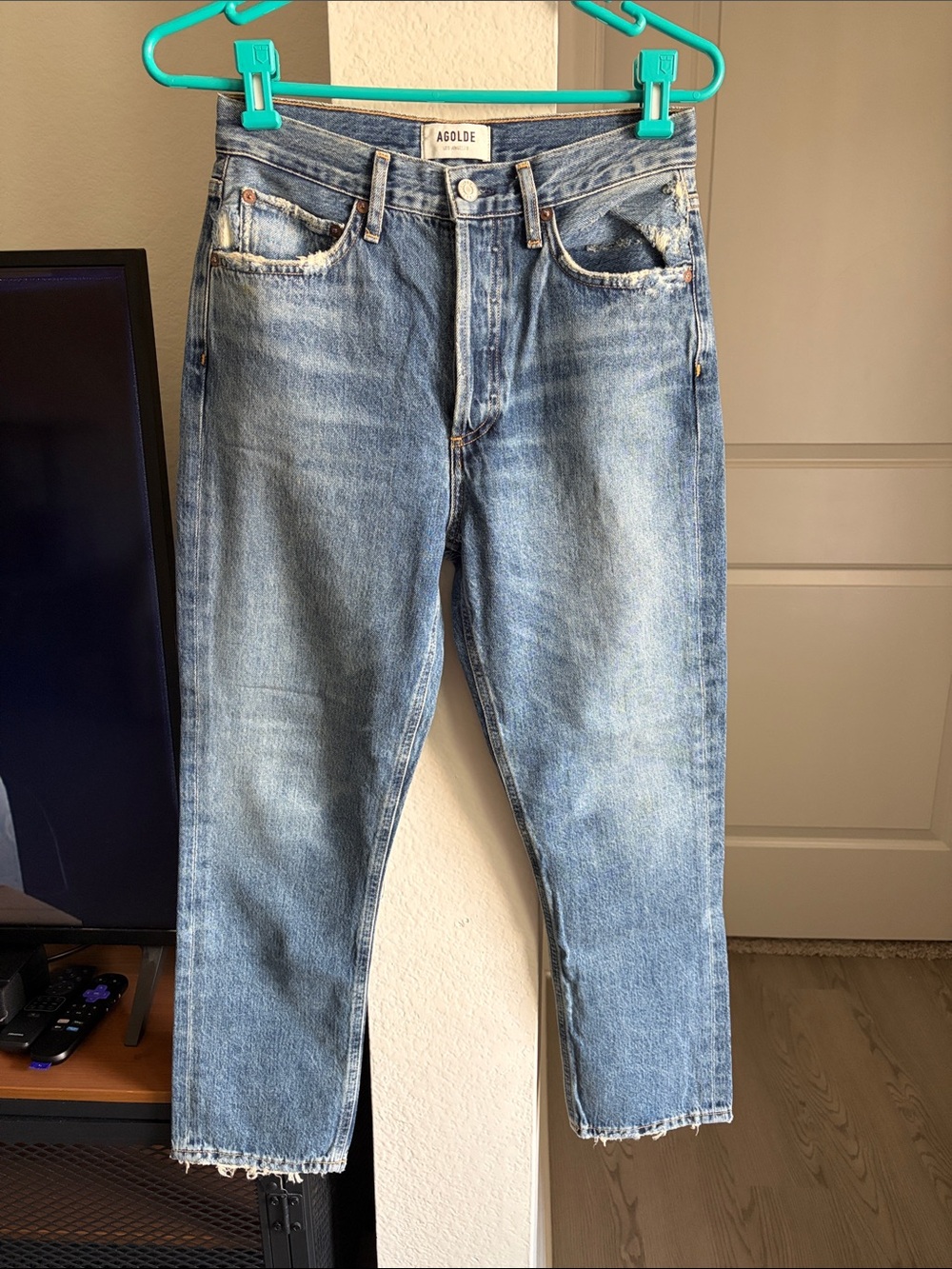 Agolde Vintage Light Blue Straight Jeans
